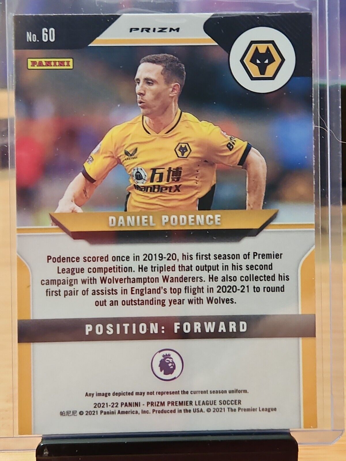 2021-22 Panini Prizm EPL DANIEL PODENCE Green Wave Prizm #60 WANDERERS