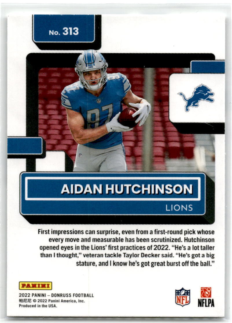 2022 Donruss #313 Aidan Hutchinson NM