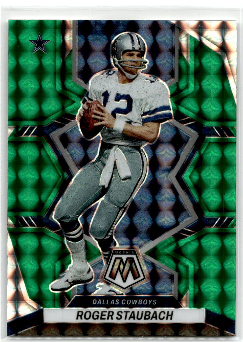 2022 Panini Mosaic #57 Roger Staubach Mosaic Green NM