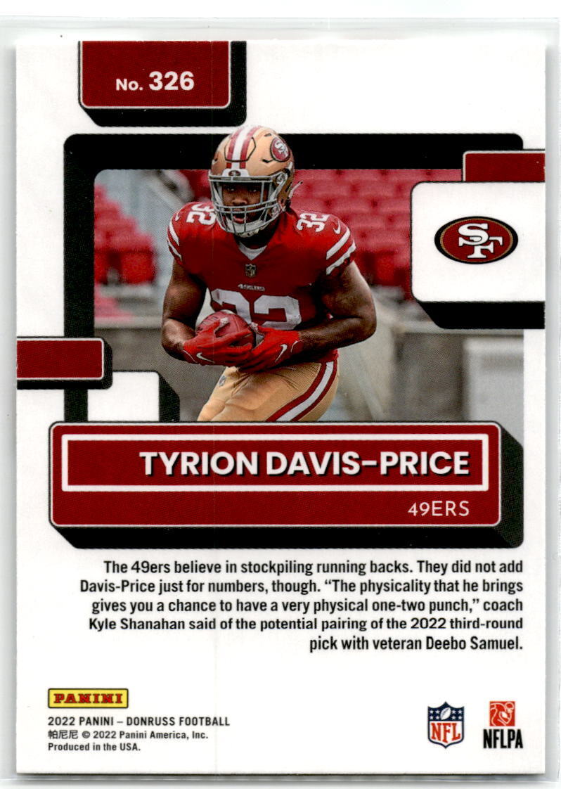 2022 Donruss #326 Tyrion Davis-Price NM