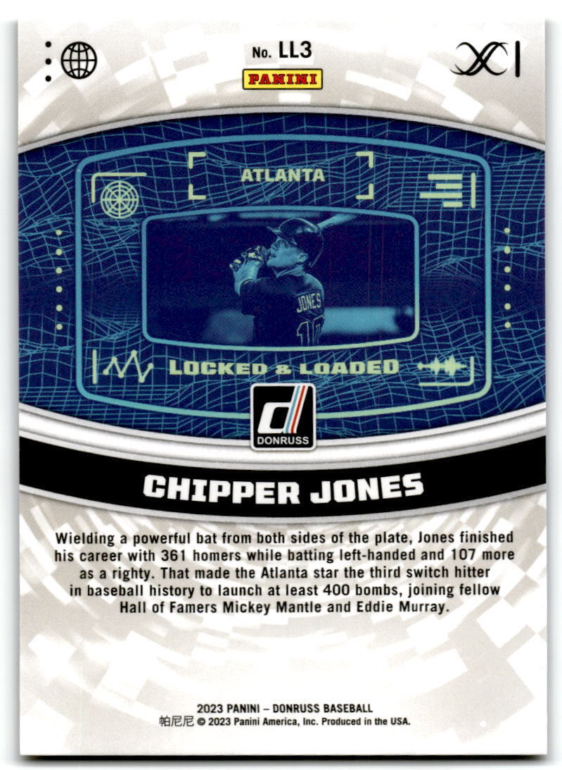 2023 Donruss #LL3 Chipper Jones Locked & Loaded NM