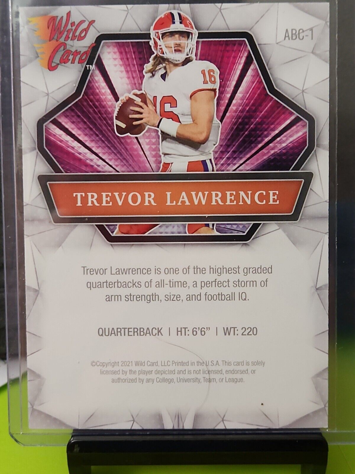 Trevor Lawrence 2021 Wild Card Illumination ABC-1 🔥 🔥 🔥 