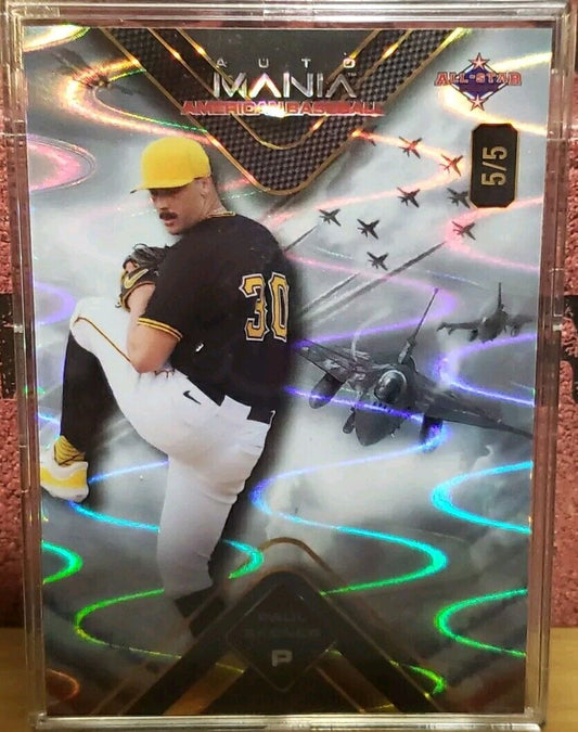 Paul Skenes National Exclusive Auto Mania Wave Rookie 4/5 Pirates LSU SSP