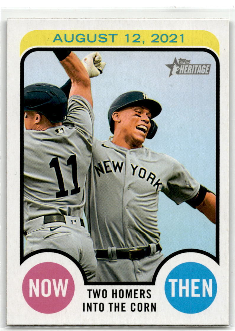 2022 Topps Heritage #NAT-14 Aaron Judge Now and Then NM