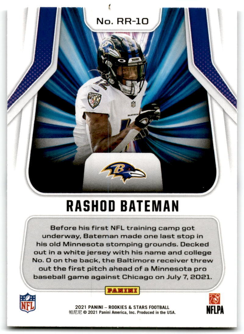 2021 Panini Rookies & Stars #RR-10 Rashod Bateman Rookie Rush NM