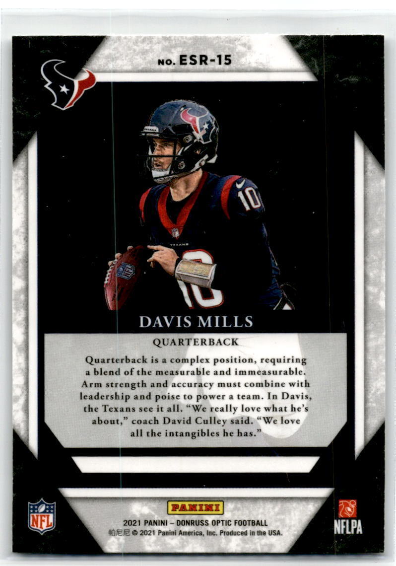 2021 Donruss #ESR-DMI Davis Mills Elite Series Rookies NM