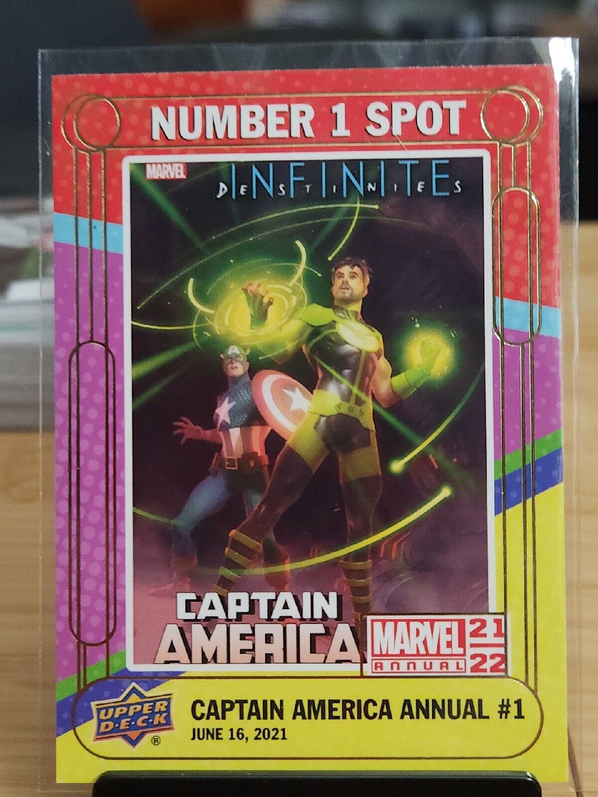 2021-22 Upper Deck Marvel Annual NUMBER 1 SPOT CAPTAIN AMERICA #N1S-23