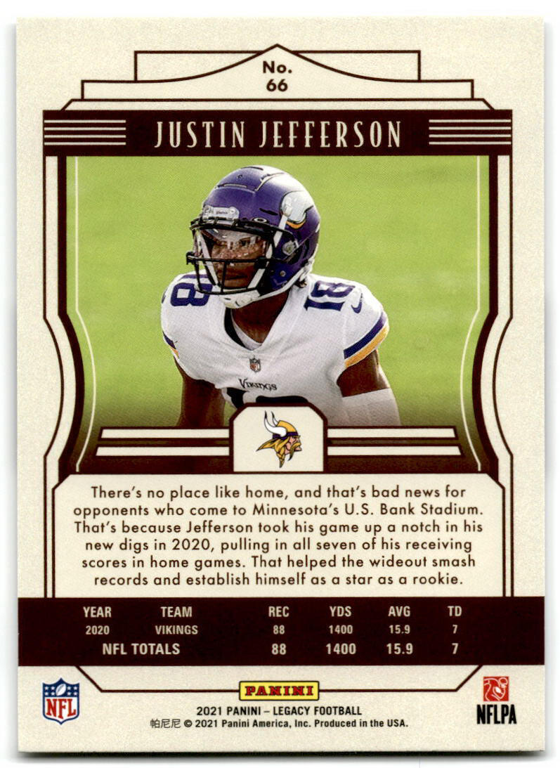 2021 Panini Legacy #66 Justin Jefferson NM