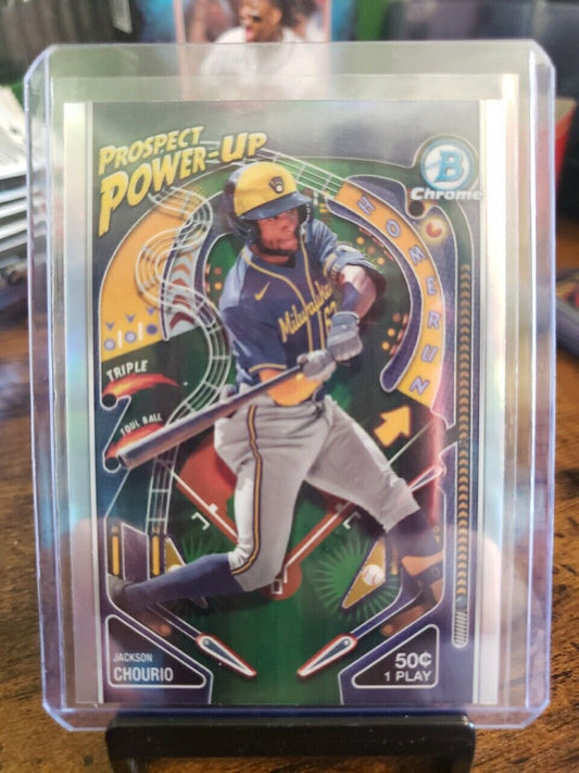 2024 Bowman Chrome Prospect Power-Up #PP-6 Jackson Chourio Milwaukee Brewers