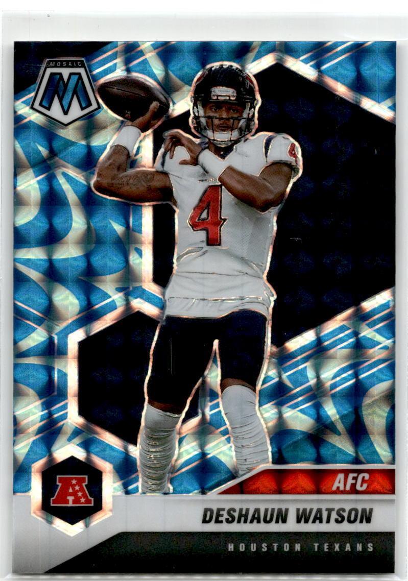 2021 Panini Mosaic #223 Deshaun Watson Prizm Blue NM