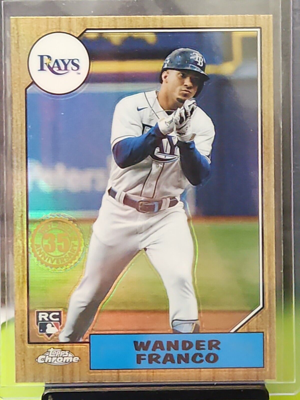 2022 Topps Chrome Wander Franco 1987 35th Anniversary RC Rookie #87BC-13 Rays