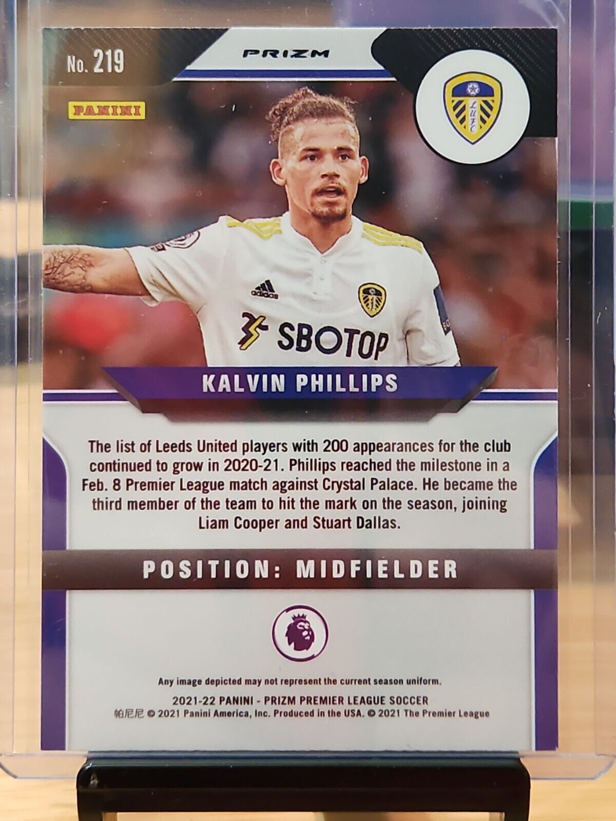 2021-2022 Panini Prizm Premier League Kalvin Phillips Red, White and Blue # 219