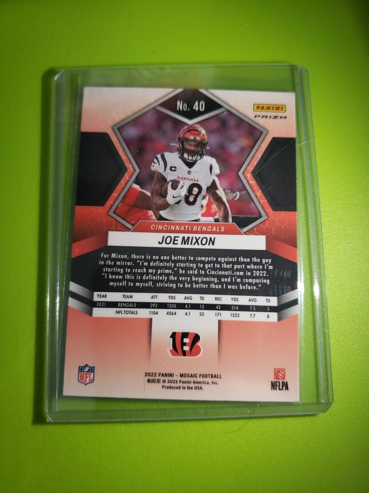 2022 Mosaic Football Joe Mixon Genesis