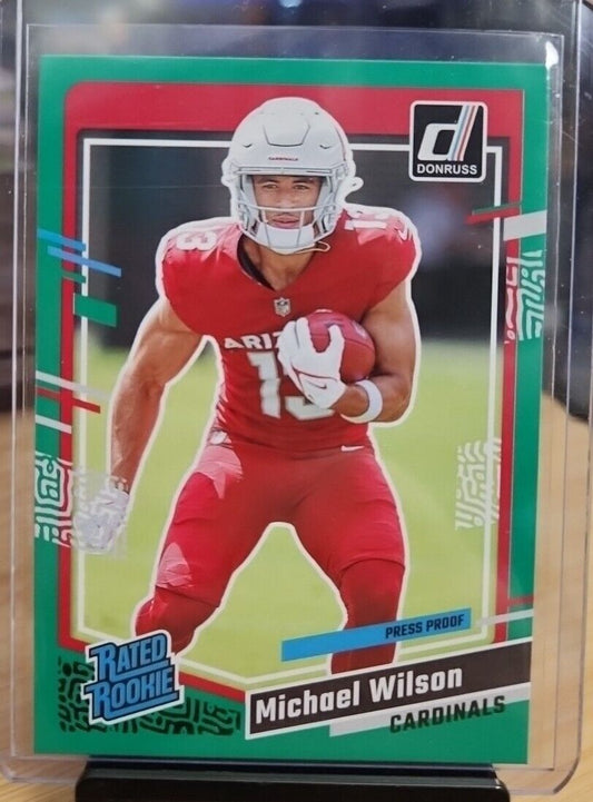 2023 Donruss Michael Wilson Green Press Proof Rated Rookie CARDINALS Rc 