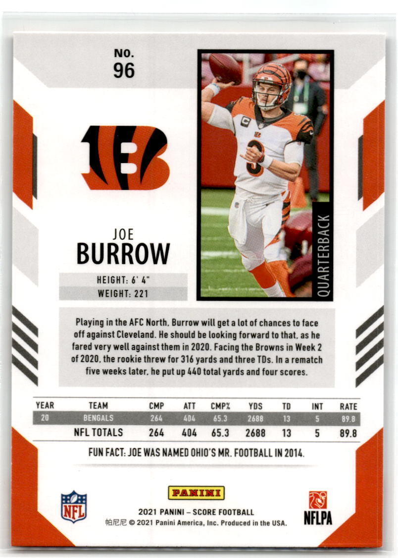 2021 Score #96 Joe Burrow NM