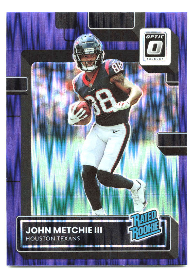 2022 Donruss Optic #217 John Metchie III purple shock NM