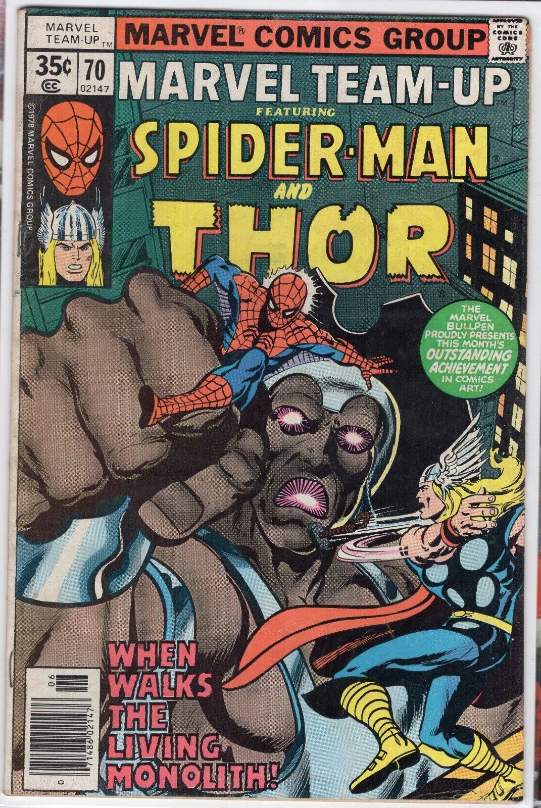 Marvel Team Up Featuring Spider-Man & Thor #70 (1978) Comic Book