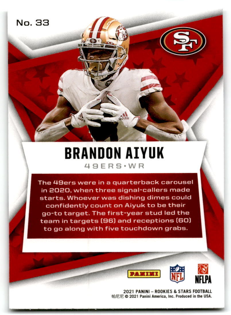 2021 Panini Rookies & Stars #33 Brandon Aiyuk NM