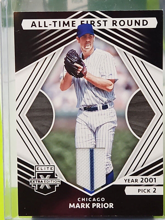 2022 Panini Elite Extra Edition Jersey/Patch Mark Prior Chicago Cubs w/pinstripe