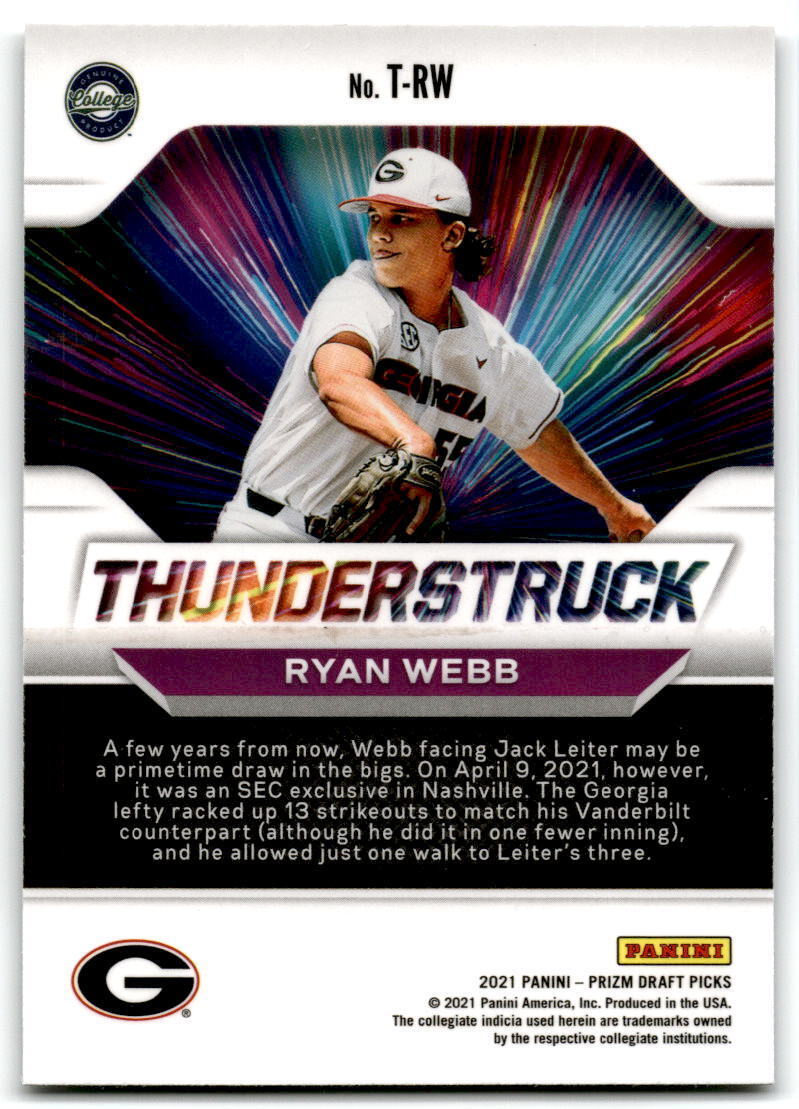 2021 Panini Prizm Draft Picks #T-RW Ryan Webb Thunderstruck NM