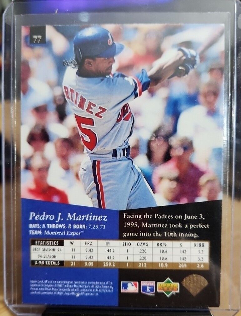 Pedro MARTINEZ 1995 Upper Deck SP Baseball Card #77 NEAR MINT Free Shipping