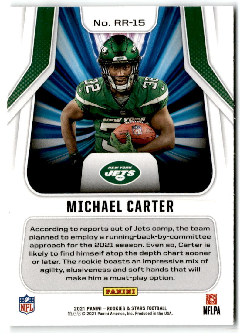 2021 Panini Rookies & Stars #RR-15 Michael Carter Rookie Rush NM