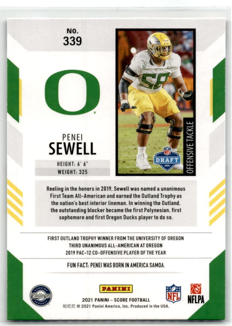 2021 Score #339 Penei Sewell NM