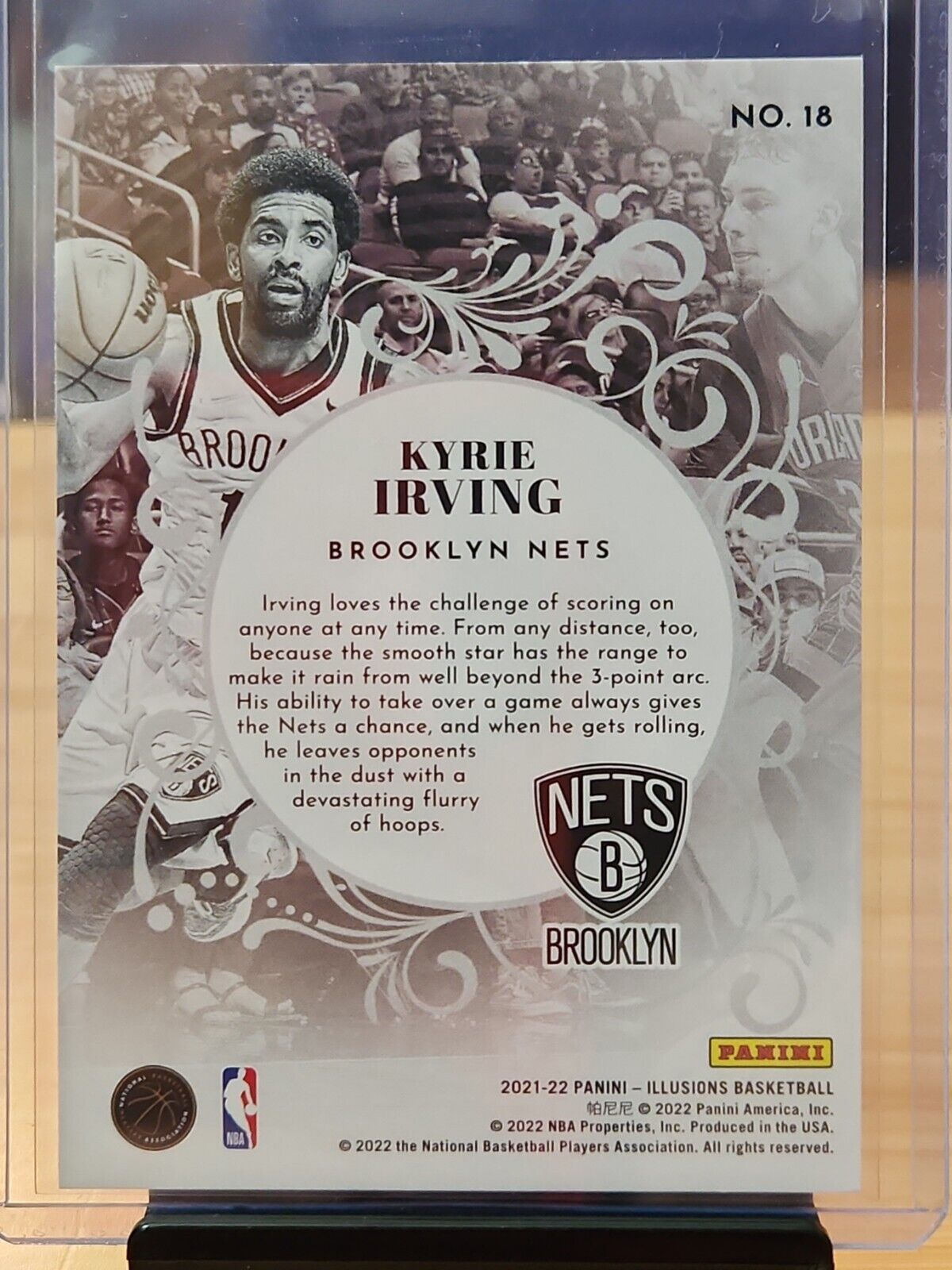 2021-22 Panini Illusions King of Cards #18 Kyrie Irving Nets Base