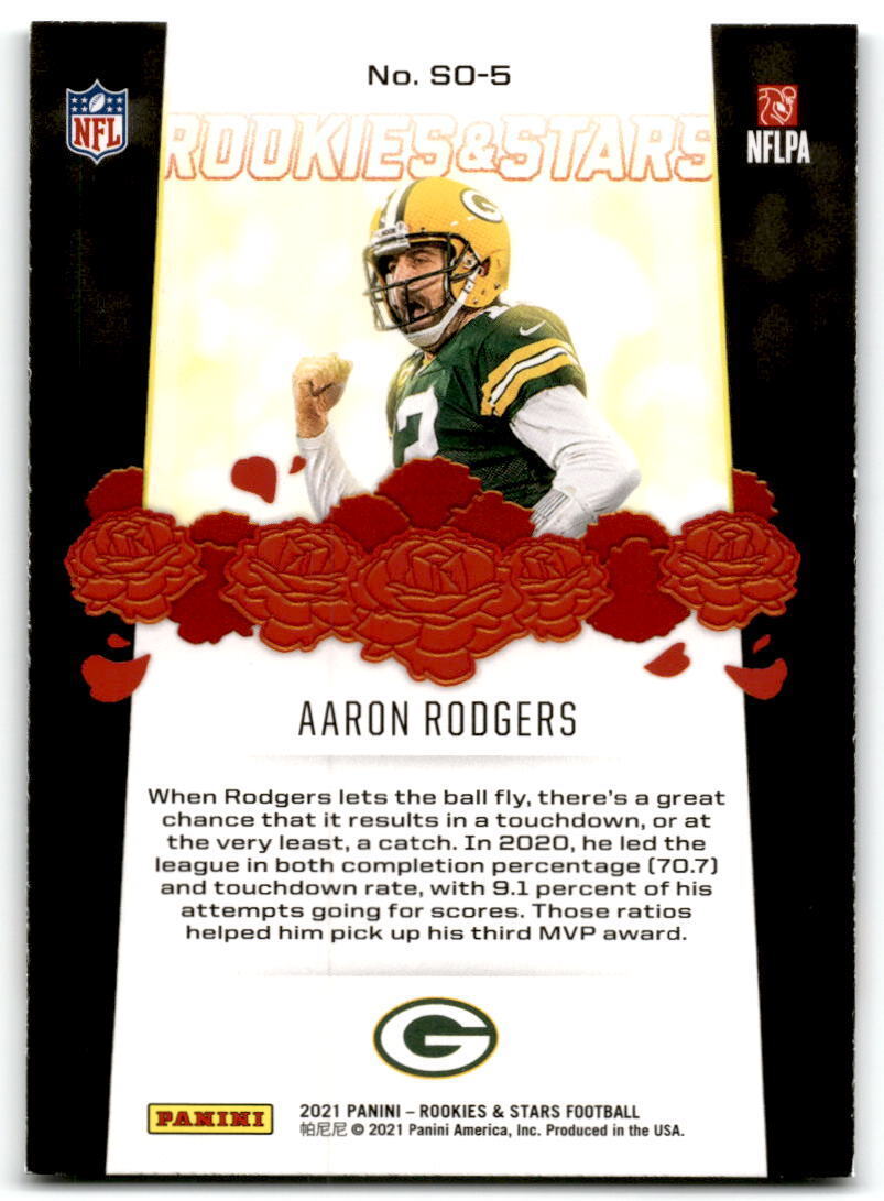 2021 Panini Rookies & Stars #SO-5 Aaron Rodgers Standing Ovation NM