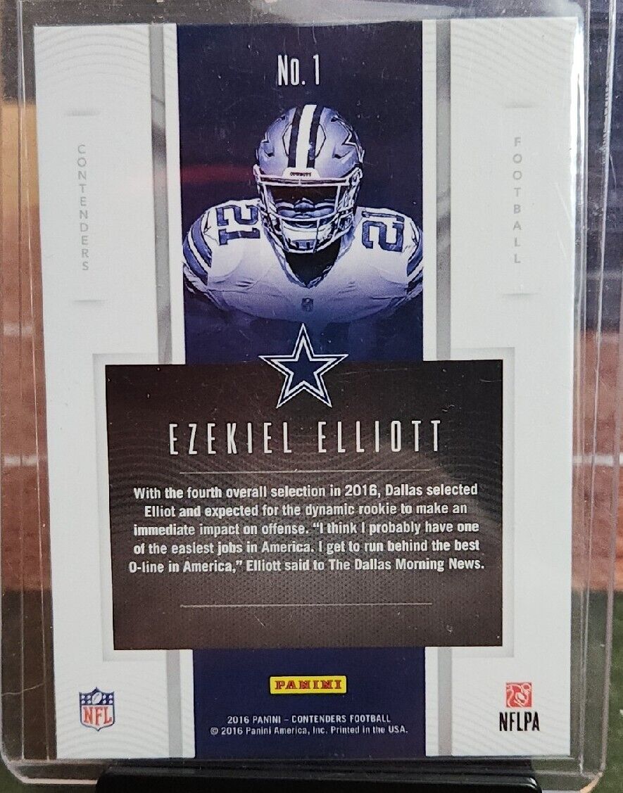 Ezekiel Elliott RC 2016 Panini Contenders Rookie of the Year #1 RC