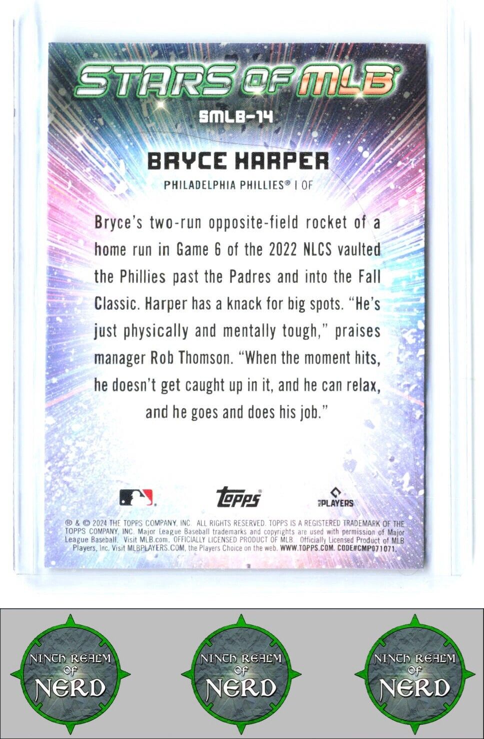 2024 Topps #SMLB-14 Bryce Harper Stars of MLB