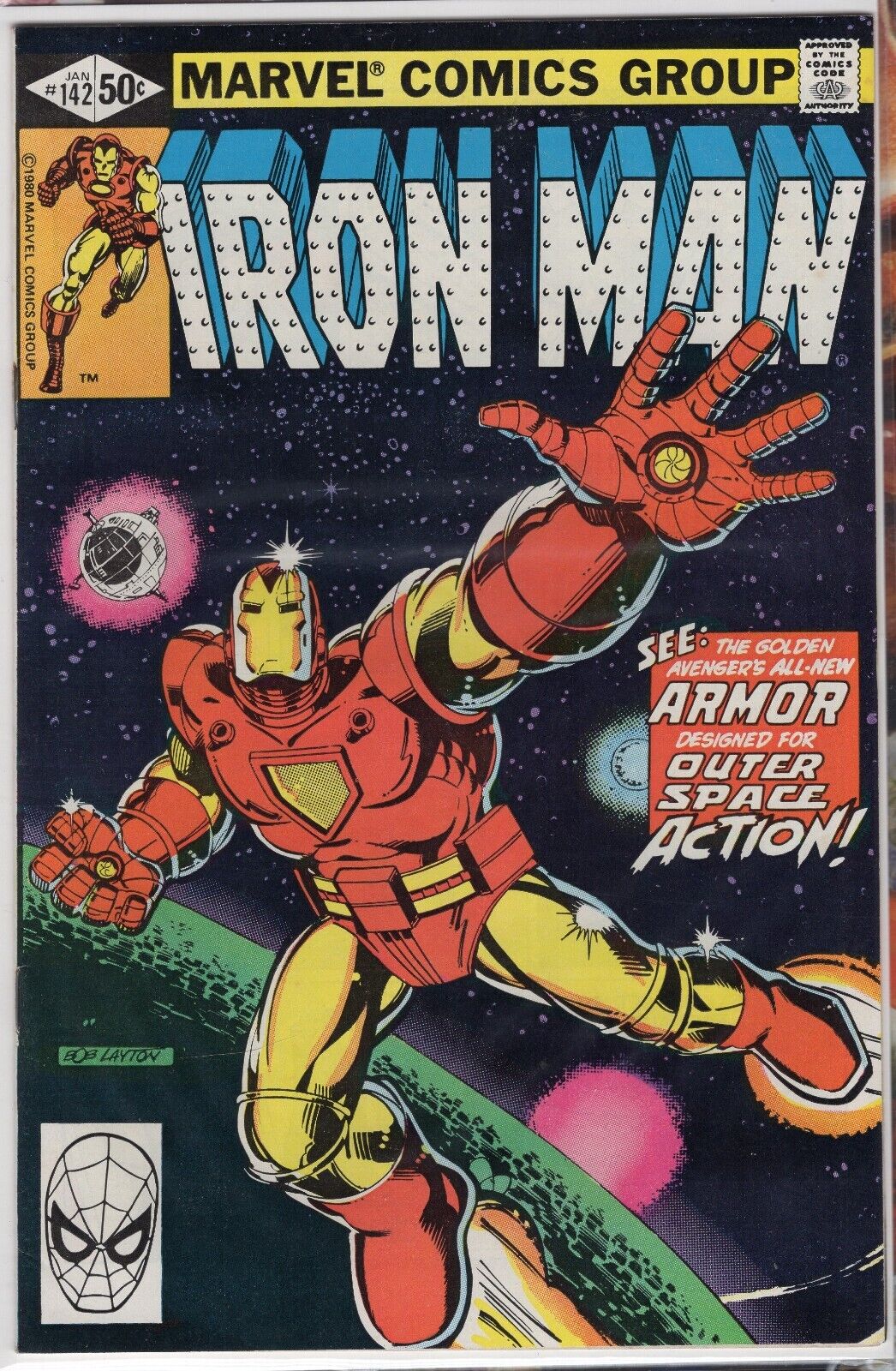 Iron Man #142 - Marvel 1981 Pence - 1st Space Armour