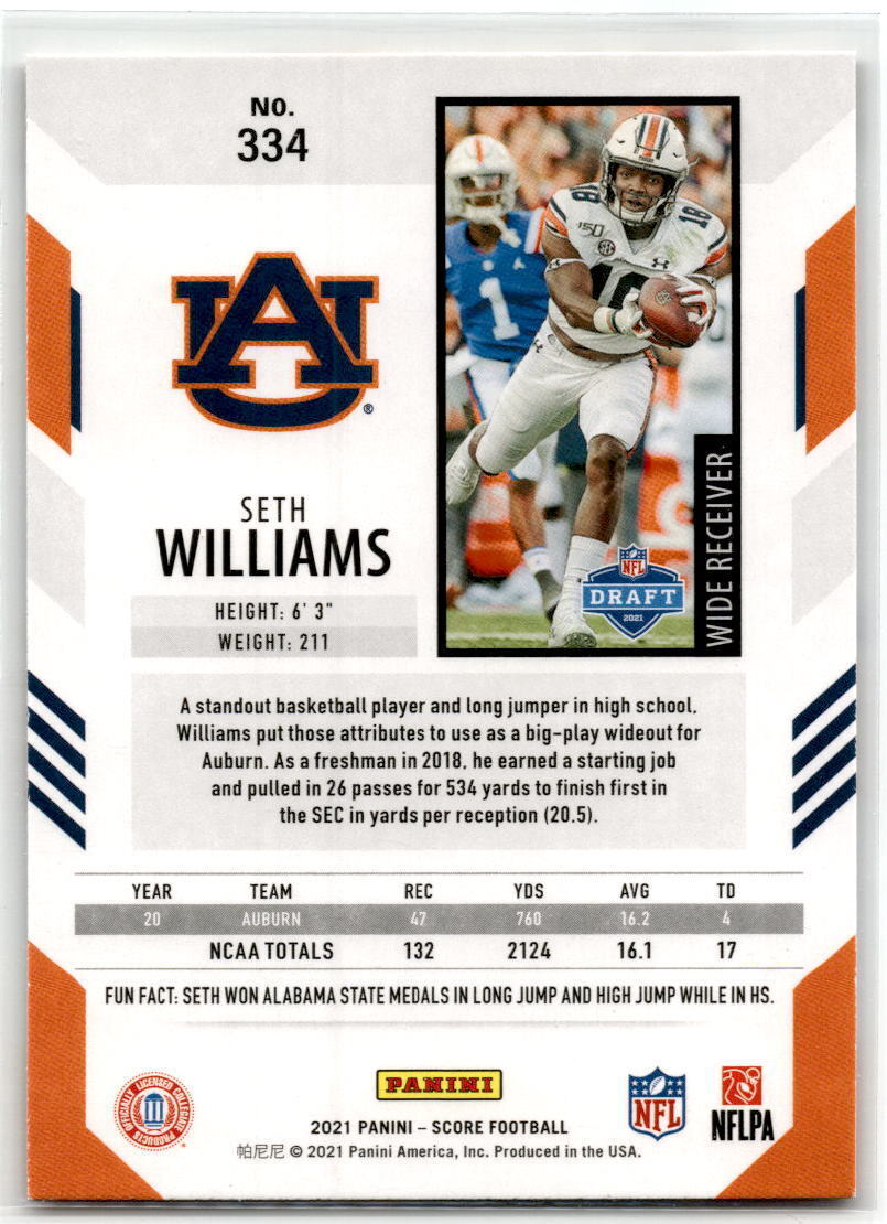 2021 Score #334 Seth Williams NM