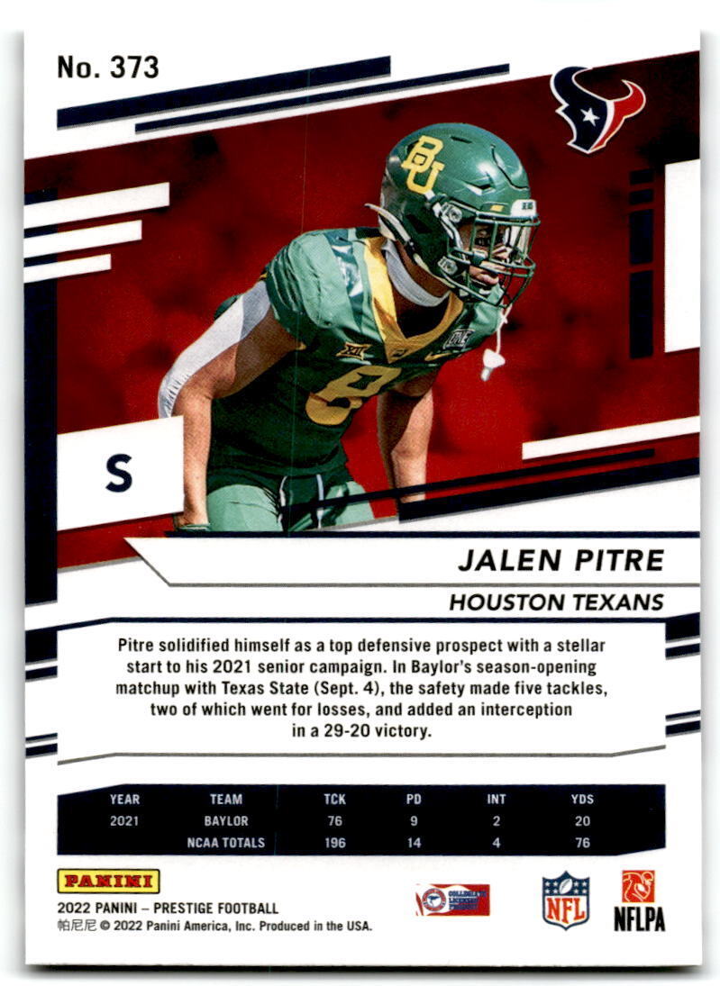 2022 Panini Prestige #373 Jalen Pitre NM