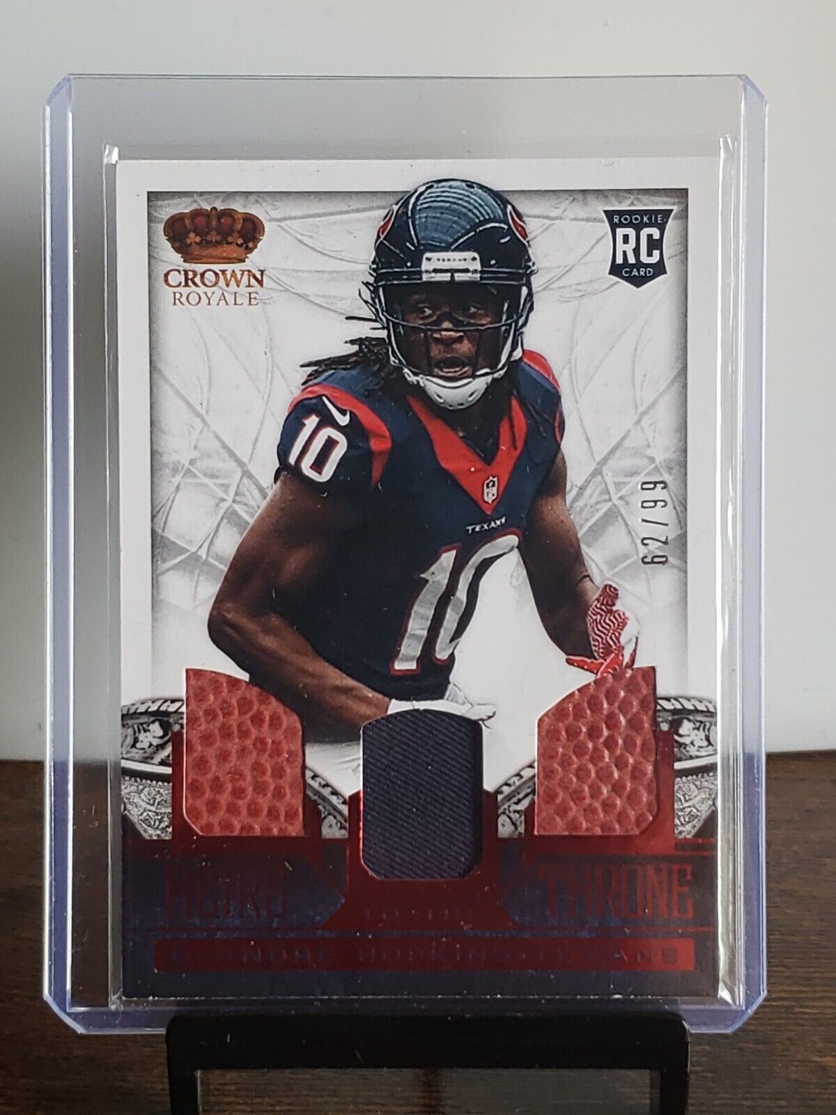 DeAndre Hopkins Heirs 2013 Crown Royale #4 TRIPLE JERSEY/BALL /99 