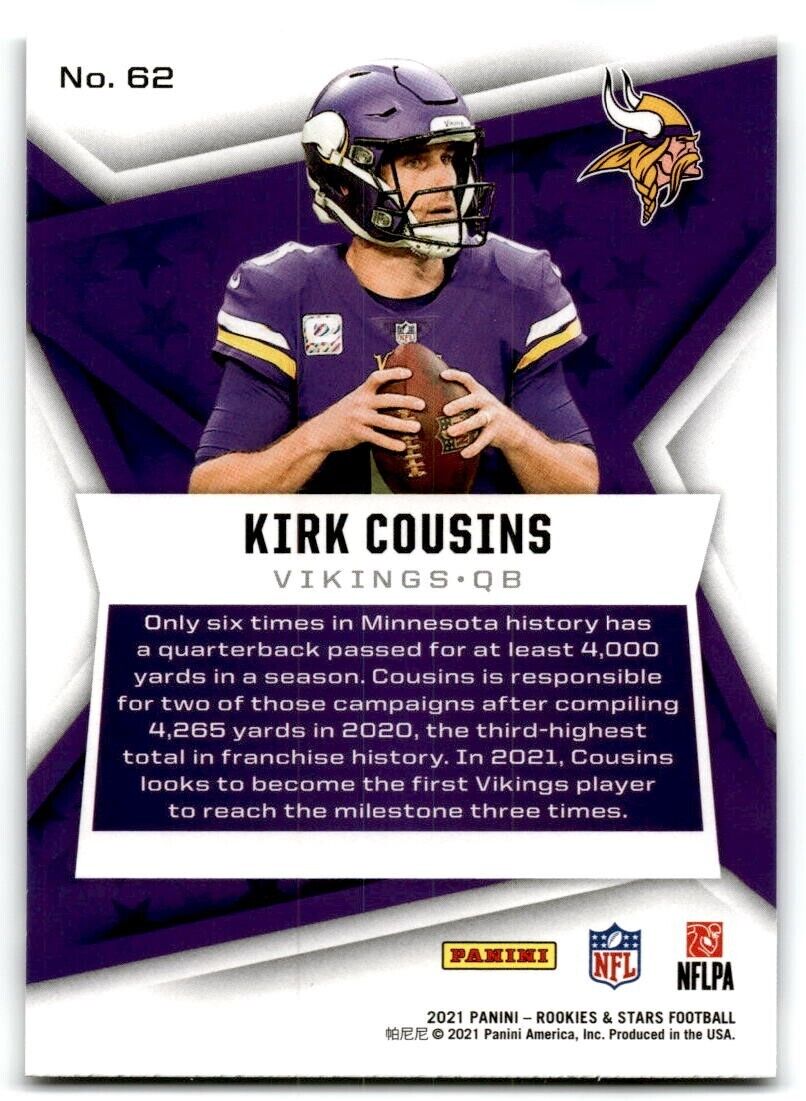 2021 Panini Rookies & Stars #62 Kirk Cousins Red NM