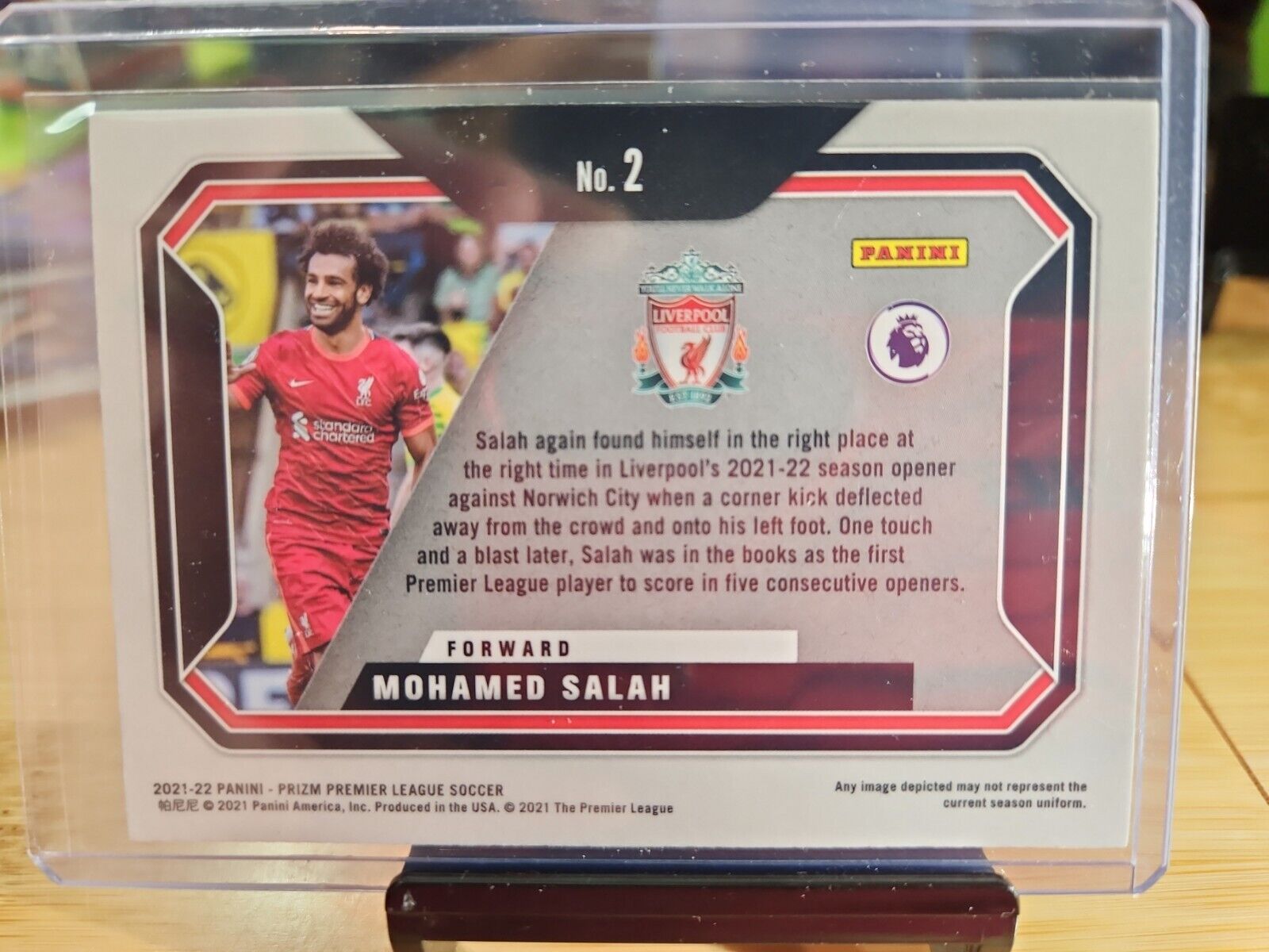 Mohamed Salah 2021-22 Panini Prizm Premier League Scorers Club Insert Liverpool