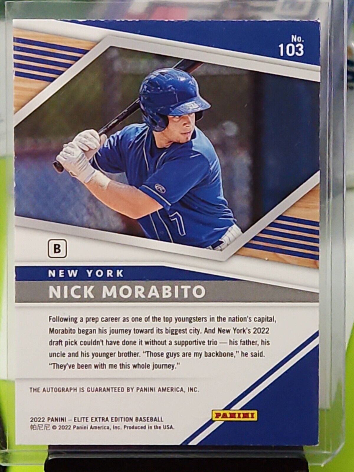 NICK MORABITO 2022 Elite Extra Edition Prime Numbers /51 AUTO NEW YORK METS