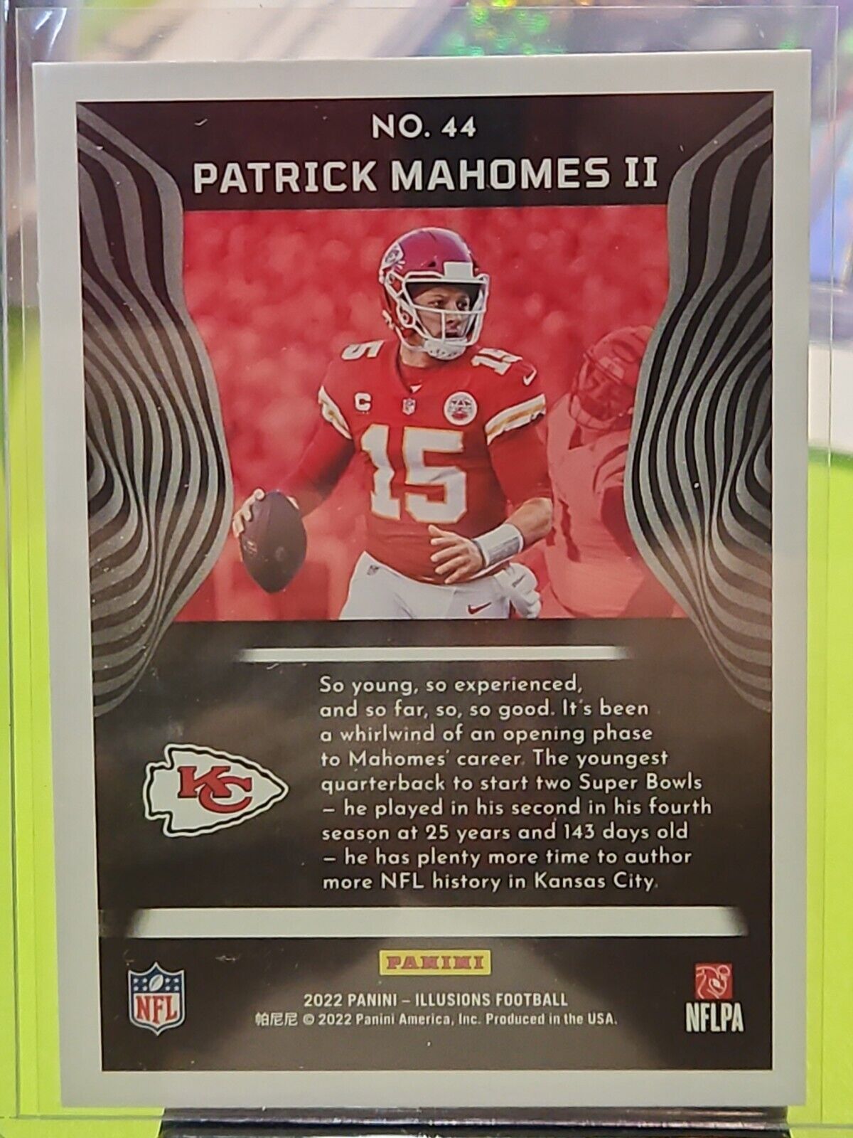 2022 Illusions Football Base #44 Patrick Mahomes II - Kansas City Chiefs