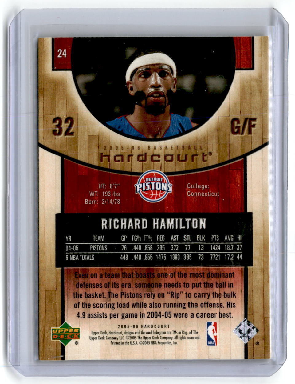 2005-06 Upper Deck Hardcourt #24 Richard Hamilton