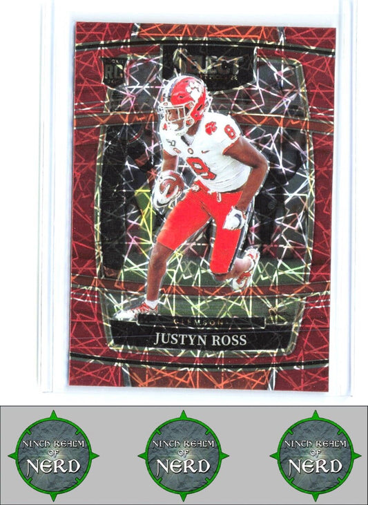 2022 Panini Select Draft Picks #13 Justyn Ross Red Lazer Prizm