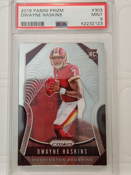 Dwayne Haskins 2019 Panini Prizm RC #303 Silver Prizm PSA 9 Mint 