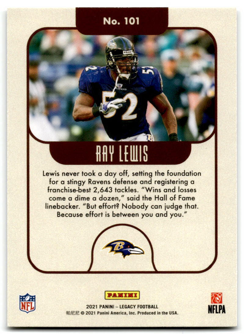 2021 Panini Legacy #101 Ray Lewis NM