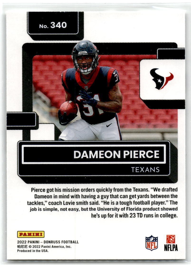 2022 Donruss #340 Dameon Pierce NM