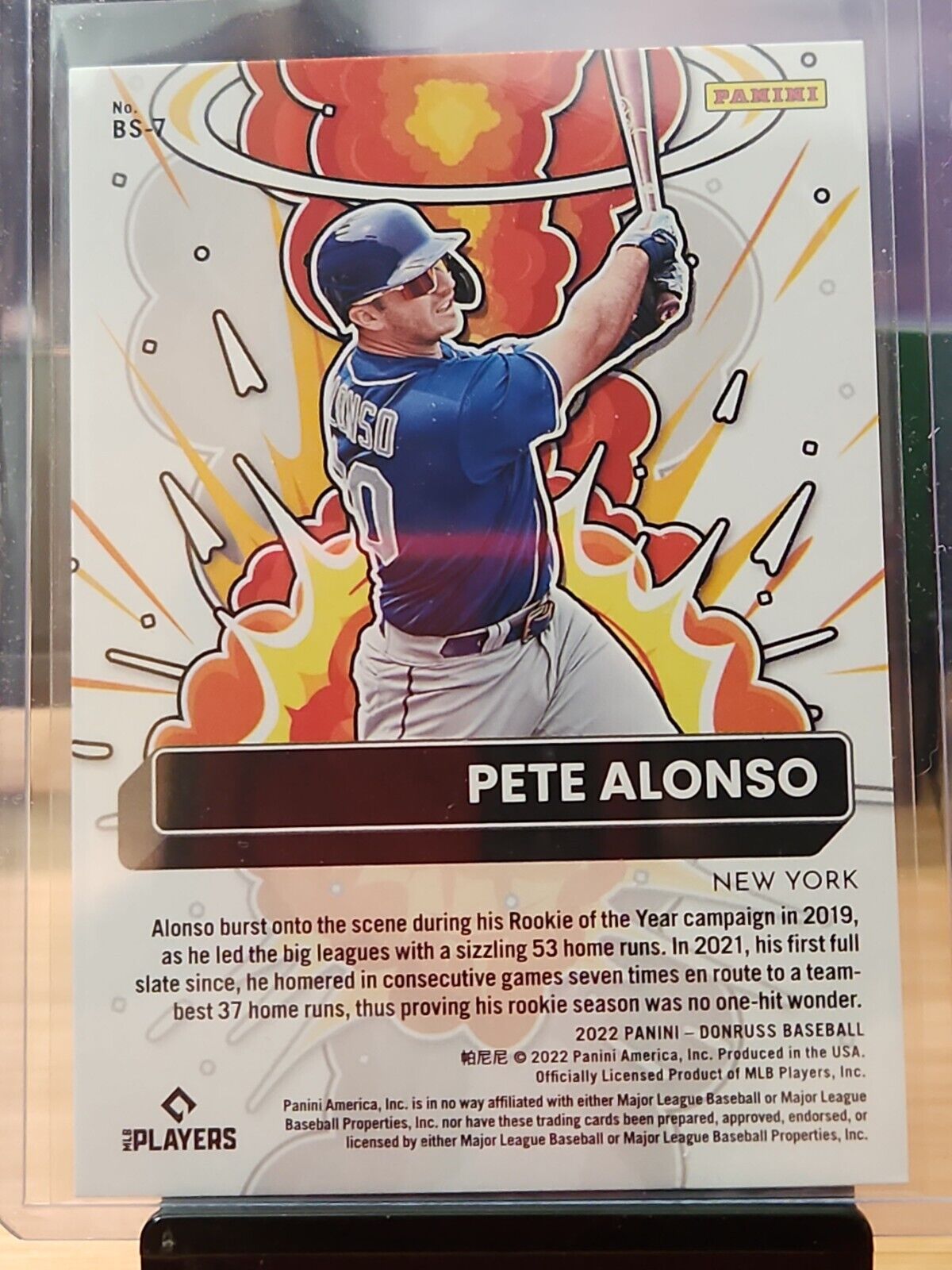 2022 Donruss Optic Baseball Pete Alonso Bomb Squad Insert #BS-7 Mets