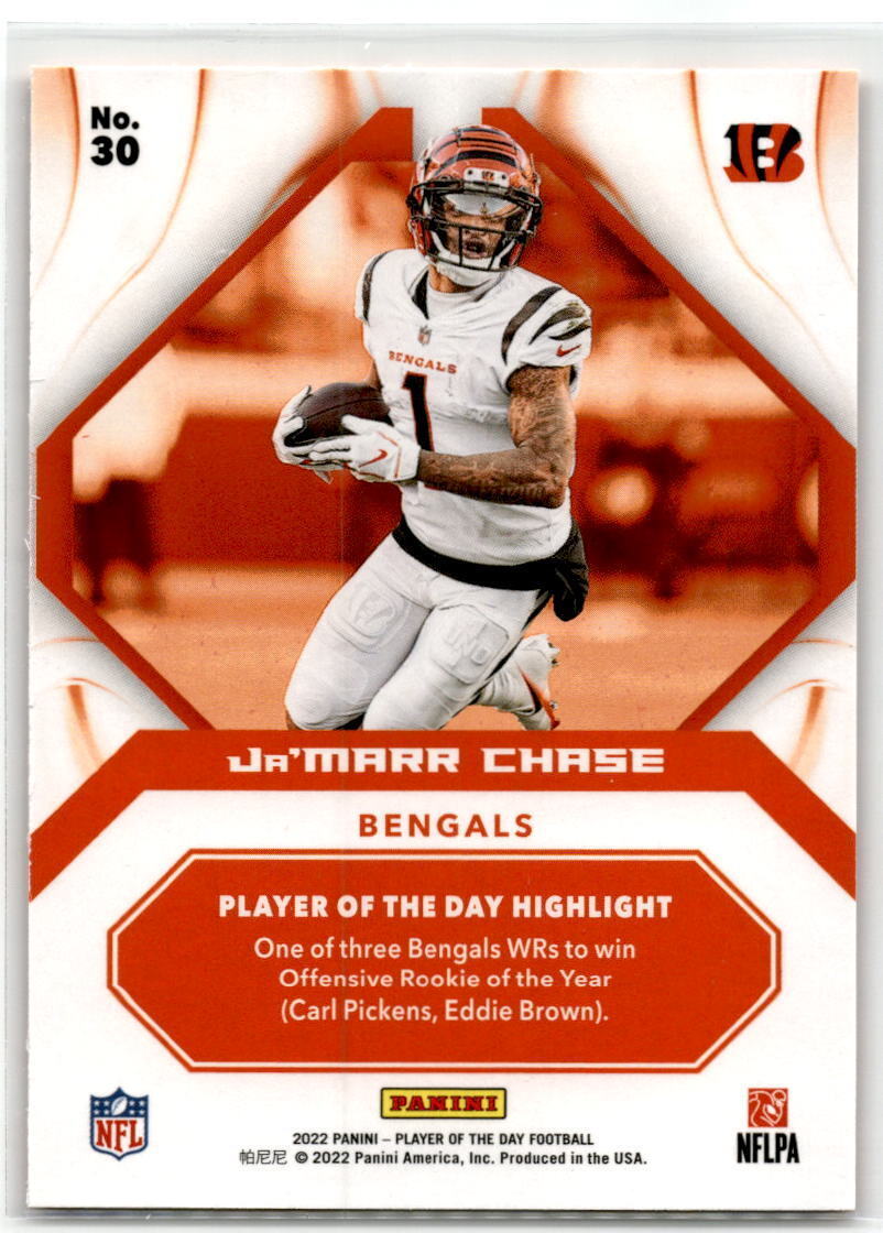 2022 Panini NFL Player of the Day #30 Ja'Marr Chase NM