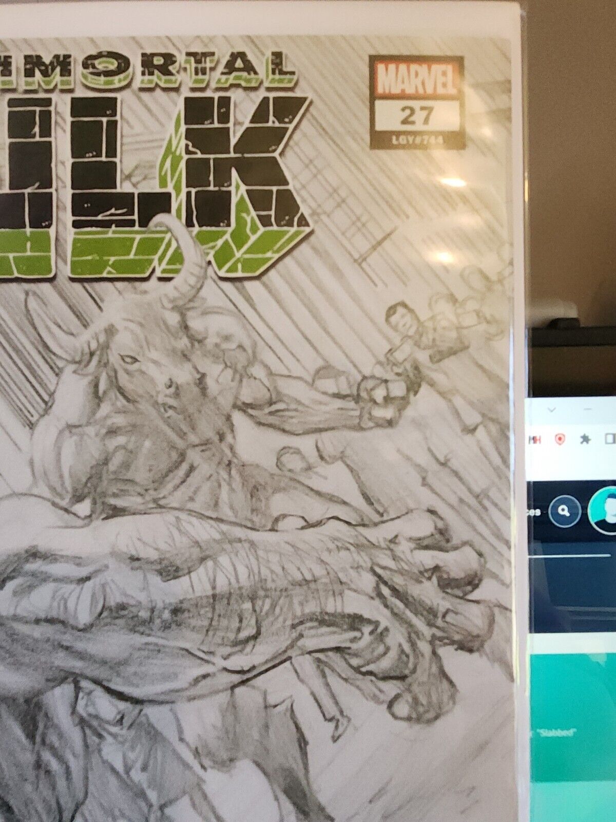 Immortal Hulk 27 2nd Print Variant Sketch Cover Alex Ross Al Ewing Bennett