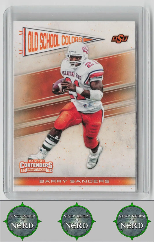 Barry Sanders 2018 Panini Contenders DP Old School Colors #3 Oklahoma State