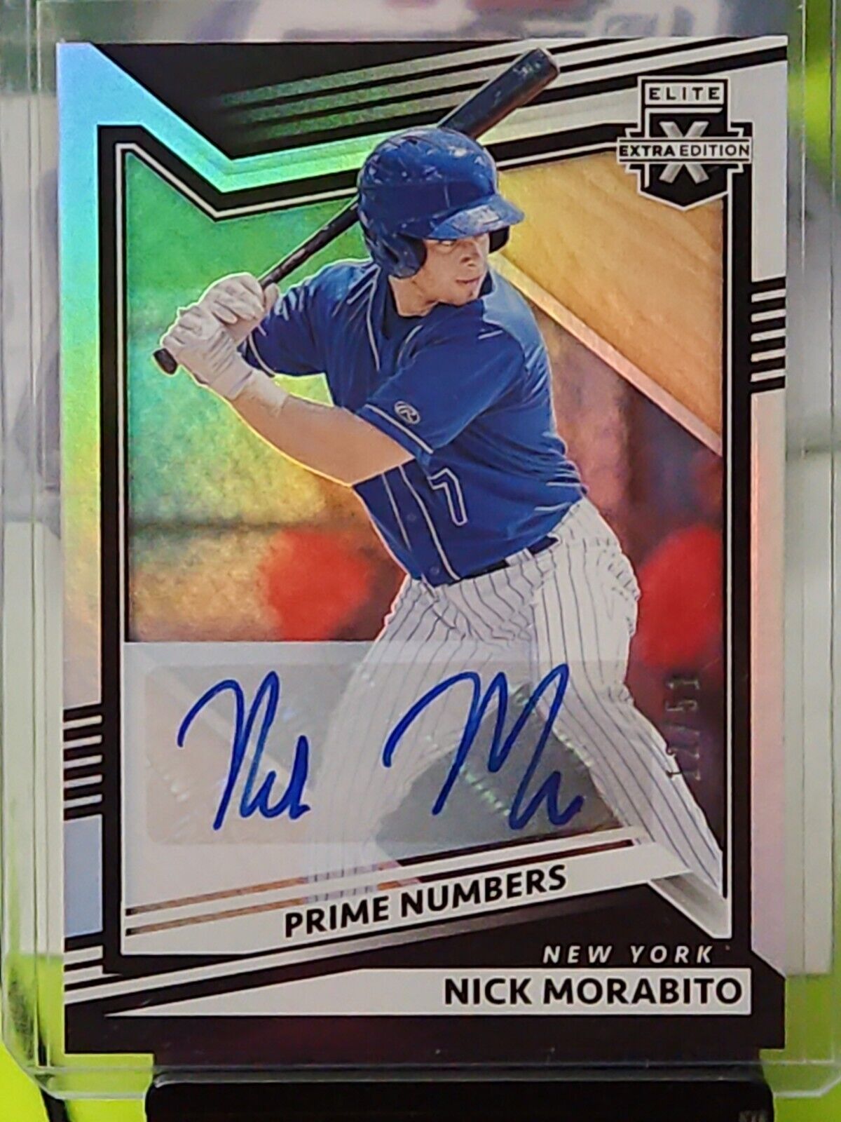 NICK MORABITO 2022 Elite Extra Edition Prime Numbers /51 AUTO NEW YORK METS