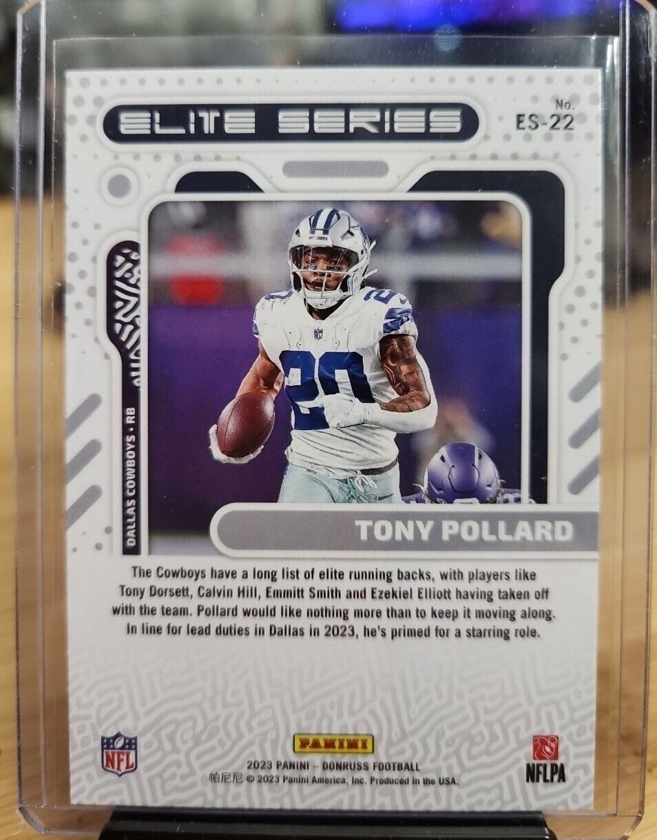 2023 Donruss Football Elite Series Tony Pollard #ES-22 Cowboys